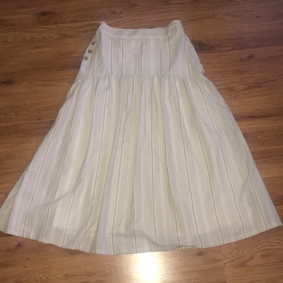 Anthropologie khaki/neutral midi skirt - Picture 2 of 7